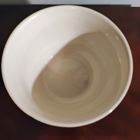 Vibrant Red and Yellow Ceramic Cookware Bowl with Rustic Fruit Design - Picture 4 of 7